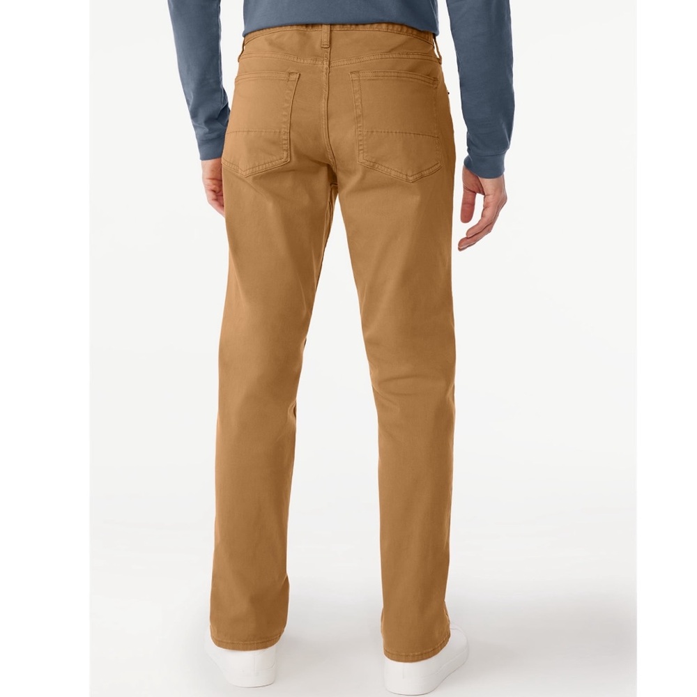 Free Assembly Men's Mid Rise Modern Straight Compact Twill Jeans - Picture 4 of 14